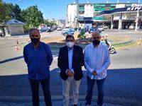 Ariza, Ferrer y Atencia en las obras de remodelación de la glorieta en homenaje a la Guardia Civil de Vélez-Málaga