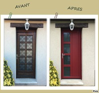 Porte d'entrée PVC capotage aluminium à Epernon