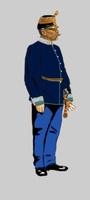 Plukovník 28. pěšího pluku ve vycházkové uniformě
