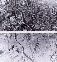 Nagasaki před a po výbuchu atomové bomby