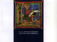 Sborník k výročí narození se symbolem Lukášova evangelia jako odkaz na Merellem objevený papyrus P4