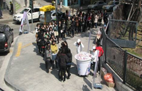 韓国ヤクルト 街頭サンプリング