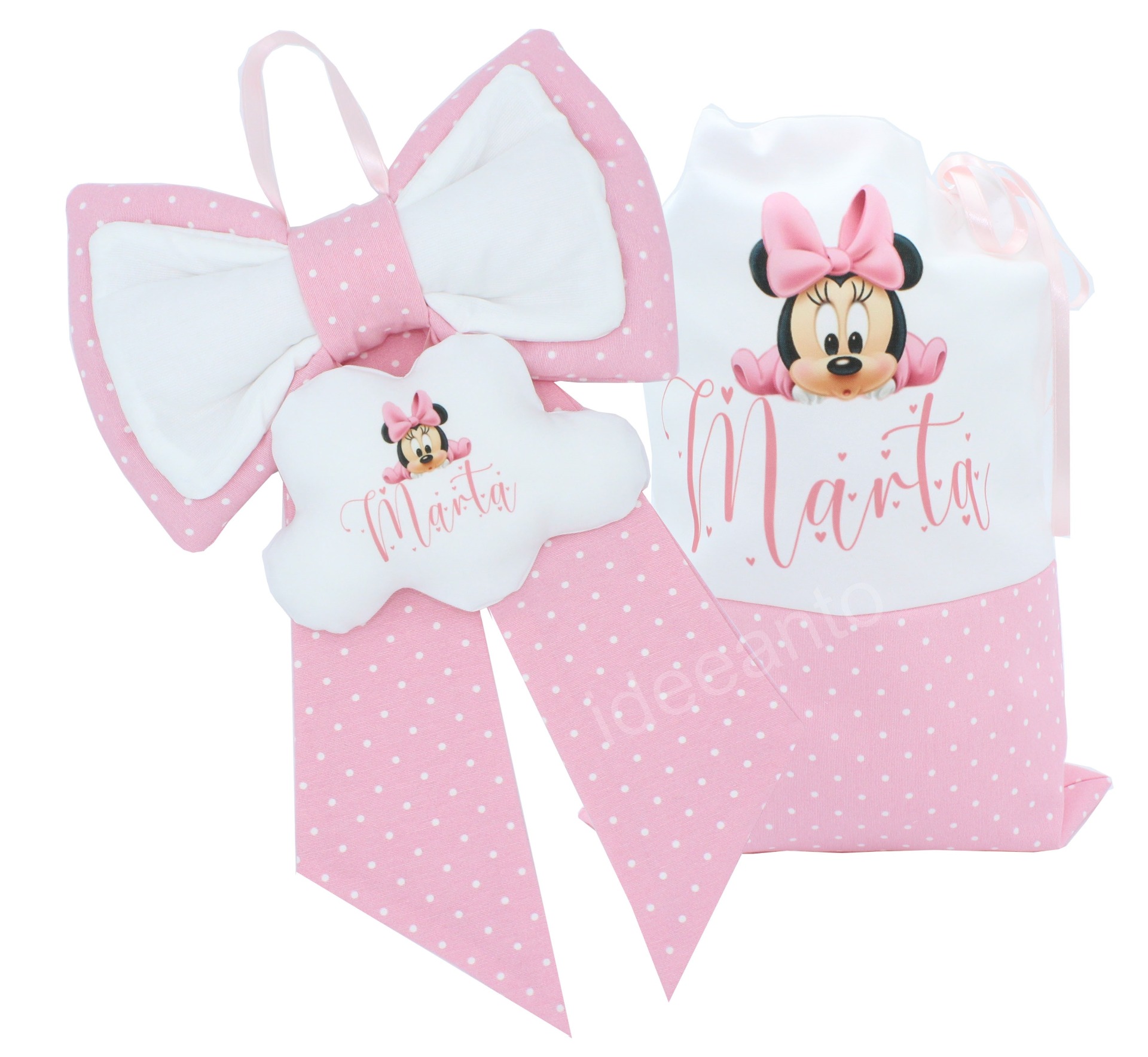 Porta Corredino Neonato Set Fiocco Nascita Sacca Personalizzata