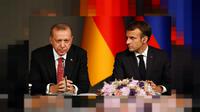 Erdogan és Macron - Szerzői jogok AP Photo