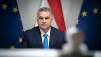 Orbán Viktor az Európai Unió tagállamai vezetőinek videókonferenciáján a Karmelita kolostorban 2021. január 21-én. - Szerzői jogok MTI/Miniszterelnöki Sajtóiroda/Benko Vivien Cher