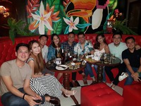 Angelique (2nd from left) celebrating her birthday with friends.