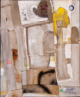 Message (Ban Zheng) 3, Mixed media, stitching/embroidery on canvas. 100 x 120 cm. 2009 消息(办证)3, 混合媒体,缝纫/布上绣花, 100 x 120 cm, 2009