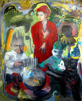 The Trick I. Painting; tempera and oil, 155x125 cm, 2001-02