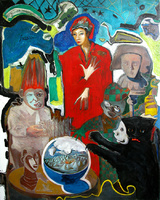The Trick II. Painting; tempera and oil, 155x125 cm, 2001-02