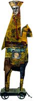 Conquistador, painted and patinated bronze, aluminum