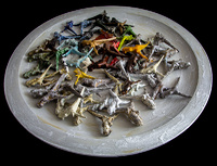 龙之根 Dragon Roots. Sculptures in different kind of woods, glass, wax, porcelain, stoneware, bronze, 3D printing