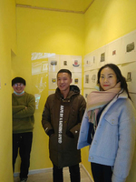 The fonders of one of the fouders of Almost Four Art Space: Xiang Zheng (left), Ma Kun and Huang Jody (right),
