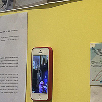 The cellphone in the gallery, connected with Torsten Jurell´s studio in Stockholm