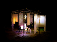 Skuggteater i Avesta Art 2018. Del av en multimediainstallation