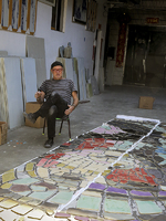 A "try out" with some mosaic pieces ...