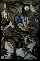 The Accusation relief in oak, oil paint, kaolin 1999, 144x91 cm