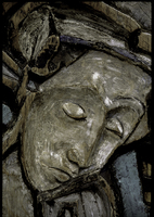 "Like A Dog!" (Detail) SECOND VERSION: Mr K a Story of Passion. Relief in oak, oil paint, kaolin. 92 x 140 cm. 1999.