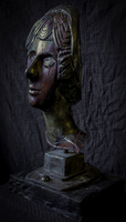 A Girl of Calais. patinated bronze, oil paint. Unique. 40,5 x 21,5 15,5 cm. 2007. (Private collection).