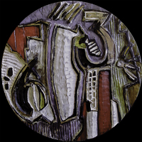 Market Image. Oak wood, oil paint, kaolin. Ø: 90cm. 1999