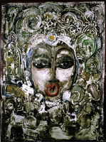 Sefyr. Ek, oljefärg, kaolin. 200 x150 cm. 1999. (Samling: Pedagogen Park, Mölndal).