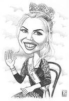 Tämän karikatyyrin piirsi ja Ulrikalle lahjoitti lahjakas piirtäjä Teuvo Salminen Teuvo sanoi että vaikeinta on tehdä karikatyyri kauniista ihmisestä. Tämän teoksen tekeminen on siis ollut uskomattoman vaikeaa!
