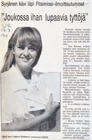 Miss Suomi Kirsi Syrjänen vastasi useampana vuonna Pitsimissikisan käytännön järjestelyistä 90-luvulla.