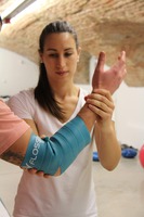 specific movements with the floss on can help release adhesions