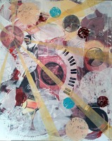N° 70. Collage. Acrílico sobre lienzo de 100x80 - 375€