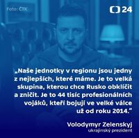 Výrok prezidenta Zelenského o Velké válce na Ukrajině od roku 2014