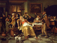 Foto: Twelfth Night av Jan Steen (1626–1679).