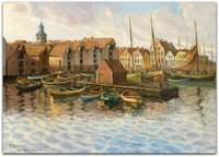Motiv fra Østervåg. Maleri av Gjemre 1887.