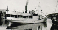 "Maaløy" forlater Haugeund i 1930 for å settes inn i rutefart for Fylkesbaatane i Sogn og Fjordane.