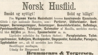 Annonse fra 1891.