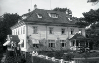Cornelius Middelthons eiendom som brant ned i 1923. Foto: Hakon Johannessens fotoarkiv/Stavanger byarkiv.