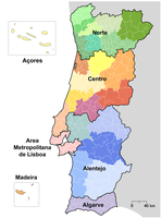 Karte - regionale Einteilung Portugal NUTS 2