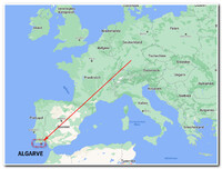 Lage der Stadt Faro auf Europakarte