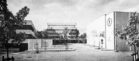 Hvordan komplekset opprinnelig var planlagt. (Illustrasjon 1 - Byggkunst 1/74)
