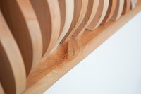 Masivní dřevo Buk, 3D CNC frézování dřeva, Organický design, Dřevěný obraz, Wall art