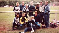 Euroopan mestarit 1987, The Floyd Co. Ylärivissä Tomi Bruns, Torsti Gummerus, Janne Kerttula, Johan Rinne, Tuomas Tanska, Timo Vaskio, Jari Mäkinen, alarivissä Eero Alperi, Raine Lamberg, Juha Jalovaara, Antti Rautiainen. Kuvasta puuttuu Markku Härkönen sekä Petteri Pesonen.