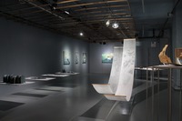 Installation shot of "O," with work by Tammy Nguyen and Thad Higa