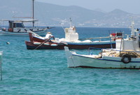 La mer Égée, terrain de " chasse " des pêcheurs de Paros et d'Antiparos.
