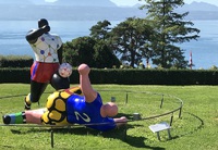 Une vue imprenable sur le Léman, les Alpes et la France pour les footballeurs de Lausanne (photo Angers Etc.)