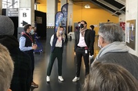 Visite des coulisses de l'Arena sous la houlette de Nicolas Mahut, directeur du tournoi, et Pauline Parmentier, ambassadrice auprès des joueuses.