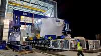La turbina gt36 di Ansaldo entra nel cantiere della centrale turbogas di Presenzano.