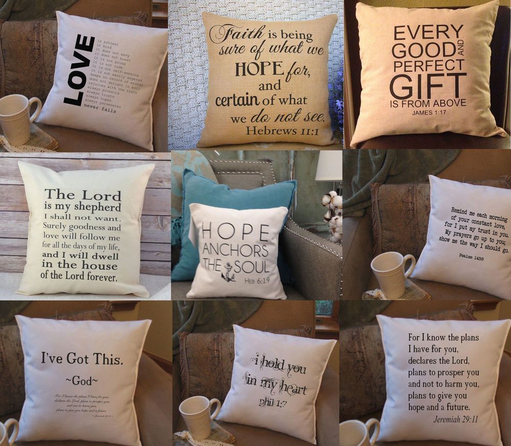 scripture throw pillows