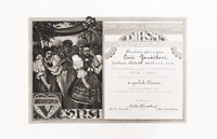 The diploma of merit which was awarded to Leoš Janáček by the Vesna association © Moravian Museum