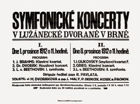 Plakat zu einem Konzert der Orgelschule im Augarten-Pavillon (1912) © Moravské zemské muzeum