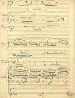 The first copy of the score for the opera Káťa Kabanová transcribed by Gustav Homola © Moravian Museum