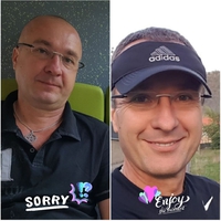 Na levé fotografie po zdrcující prognóze "Zbývá Ti několik týdnů života (na konci roku 2017)". Na pravé foto o cca 3. měsíce později.