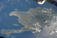 Hispaniola von der ISS aus gesehen.